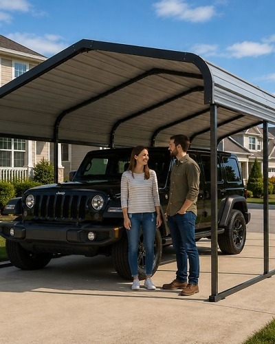 RuggedHaven Metal Carport - 10x20