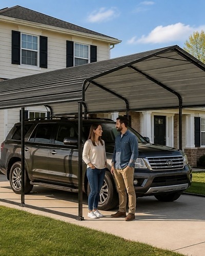 WideSpan Shelter Steel Carport - 12x20