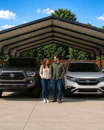 TwinBay Shelter Steel Carport - 20x20