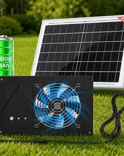 Solar Fan for Greenhouse with Battery