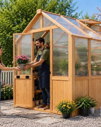Hobby Garden Wooden Greenhouse