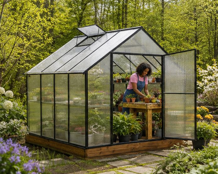 Woodland Cubby Greenhouse 8x8 Foot - Image 2